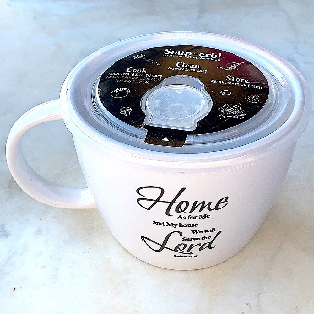 HOME ESSENTIALS SOUP ERB MUG HOME LORD JOSHUA 24:15 NEW